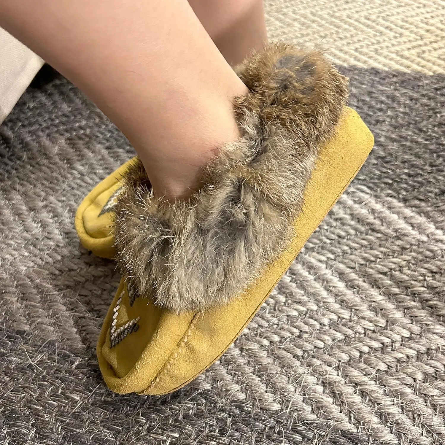Hohokam Indigenous designed Native Canada Women's Association house shoes slippers