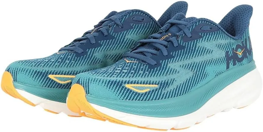 Hoka Men's Clifton 9 Sneaker, Midnight/Oceanic, 9.5