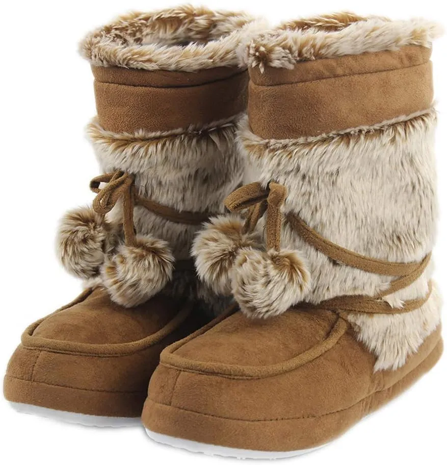 Home Slipper Women's Soft Plush Warm Indoor House Slipper Boots Shoes