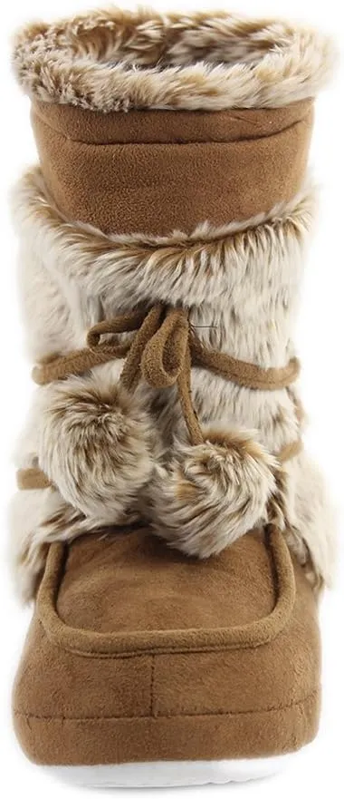 Home Slipper Women's Soft Plush Warm Indoor House Slipper Boots Shoes