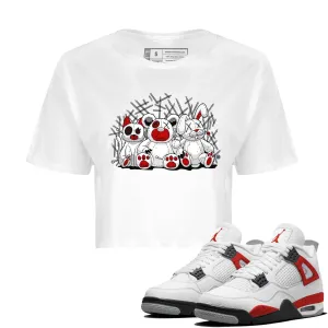 Homies Cement Flexible Jordan Red Air Long-term 4 - Tops Women's Animal