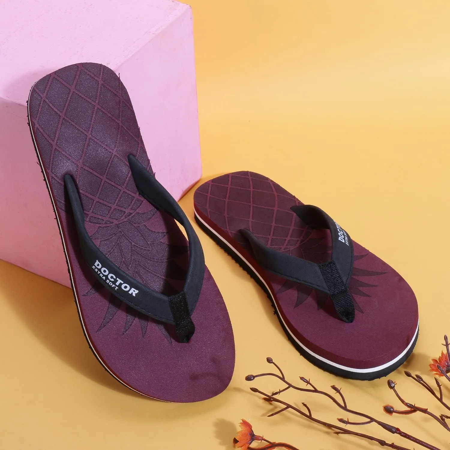 House Slipper for Women's | Orthopaedic & Diabetic | Indoor Outdoor Sliders Women | MCR chappals | Memory Foam Cushion| Fashionable Slippers for Girls & Ladies Daily Use D-05