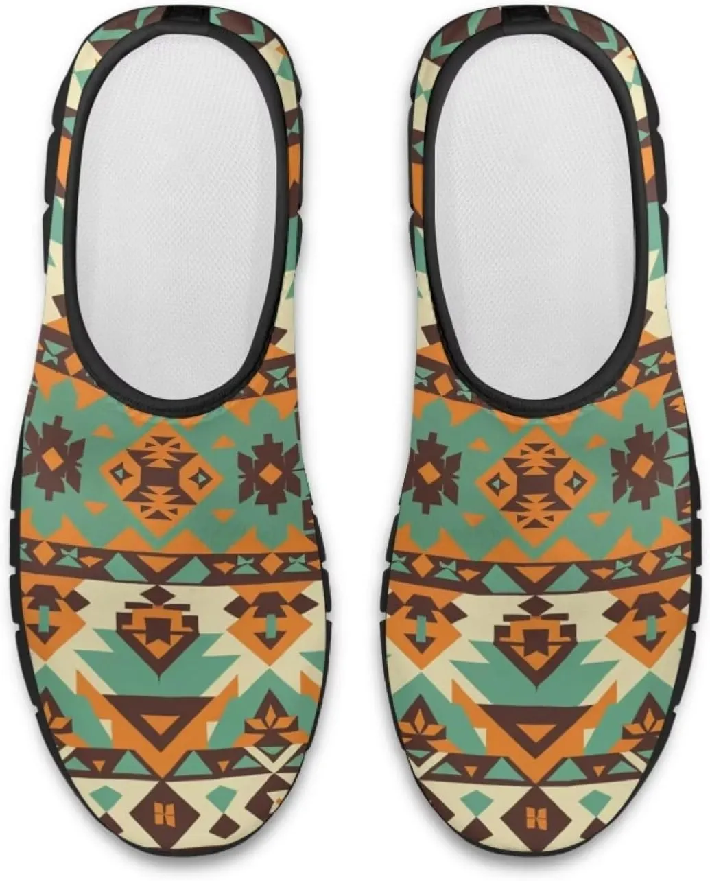 Howilath Western Tribal Aztec Mens Slip on Loafers Casual Shoes Running Sneakers Breathable Hands Free Shoes