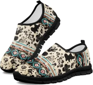 Howilath Western Tribal Aztec Mens Slip on Loafers Casual Shoes Running Sneakers Breathable Hands Free Shoes