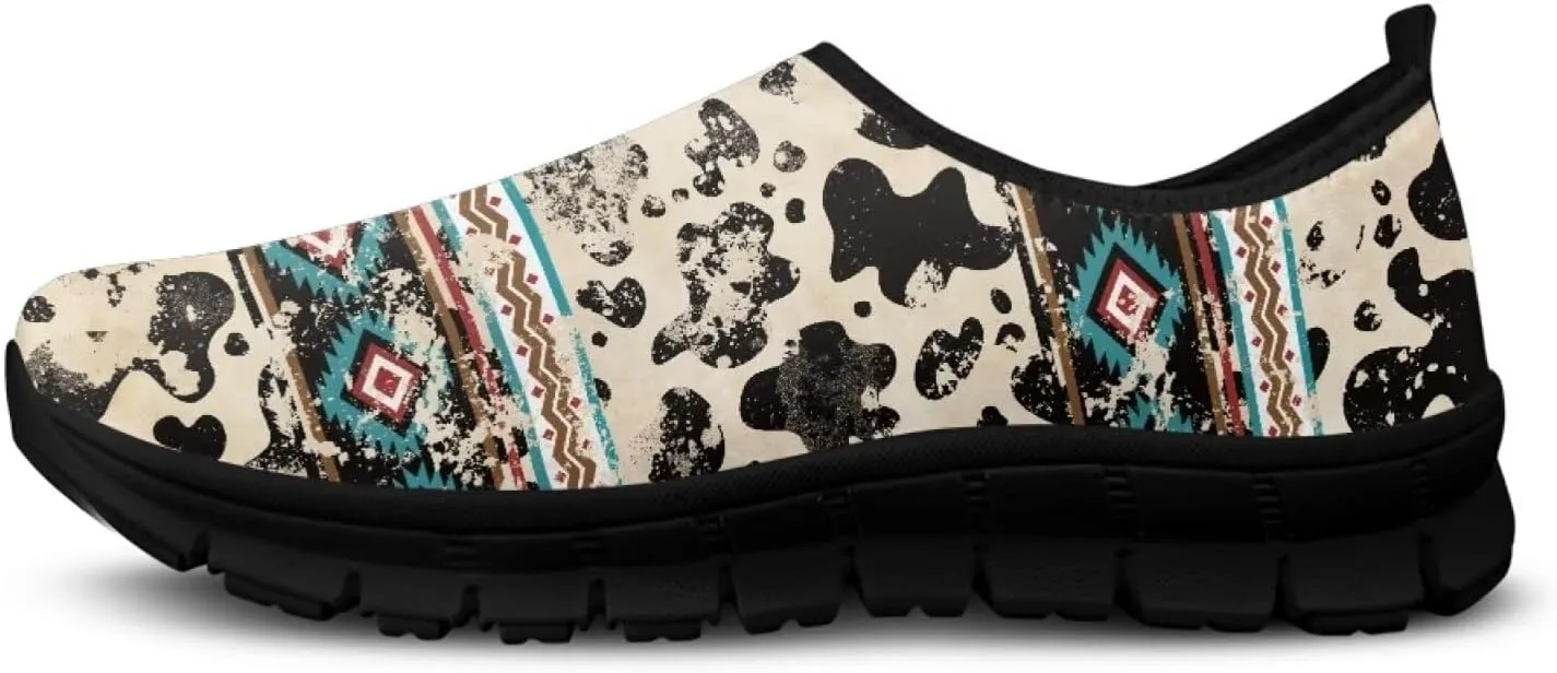 Howilath Western Tribal Aztec Mens Slip on Loafers Casual Shoes Running Sneakers Breathable Hands Free Shoes