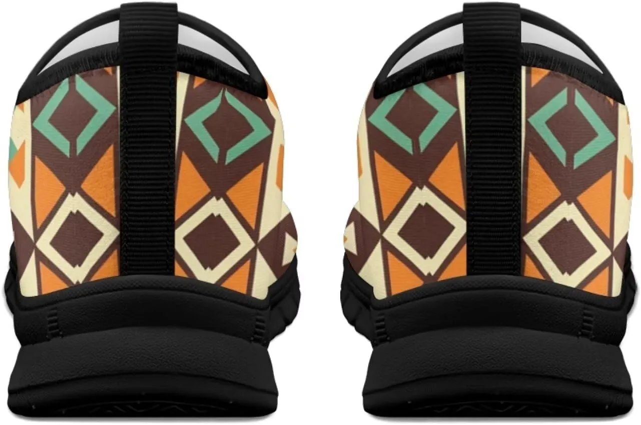 Howilath Western Tribal Aztec Mens Slip on Loafers Casual Shoes Running Sneakers Breathable Hands Free Shoes