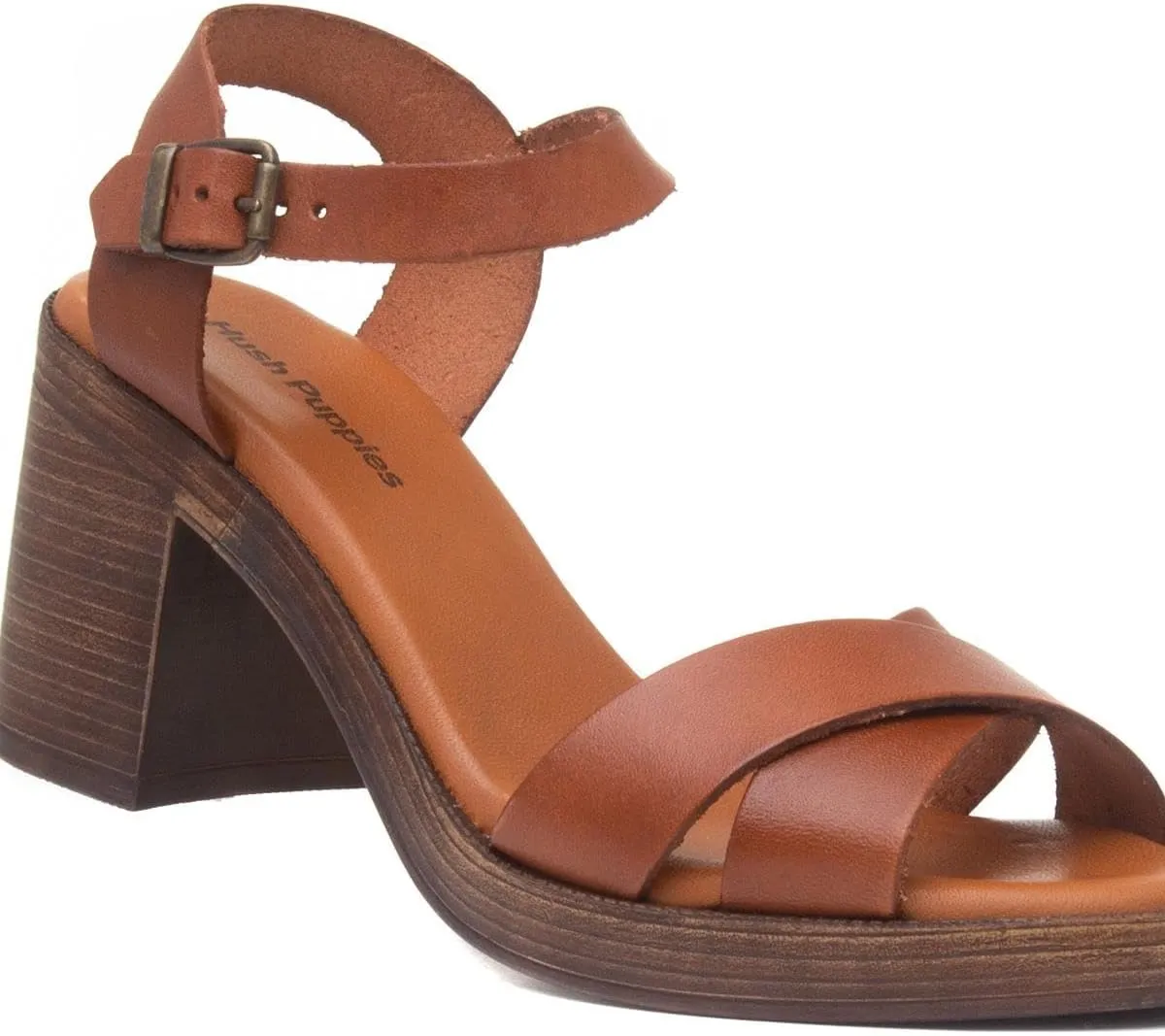 Hush Puppies Women's Ankle-Strap Heeled Sandal