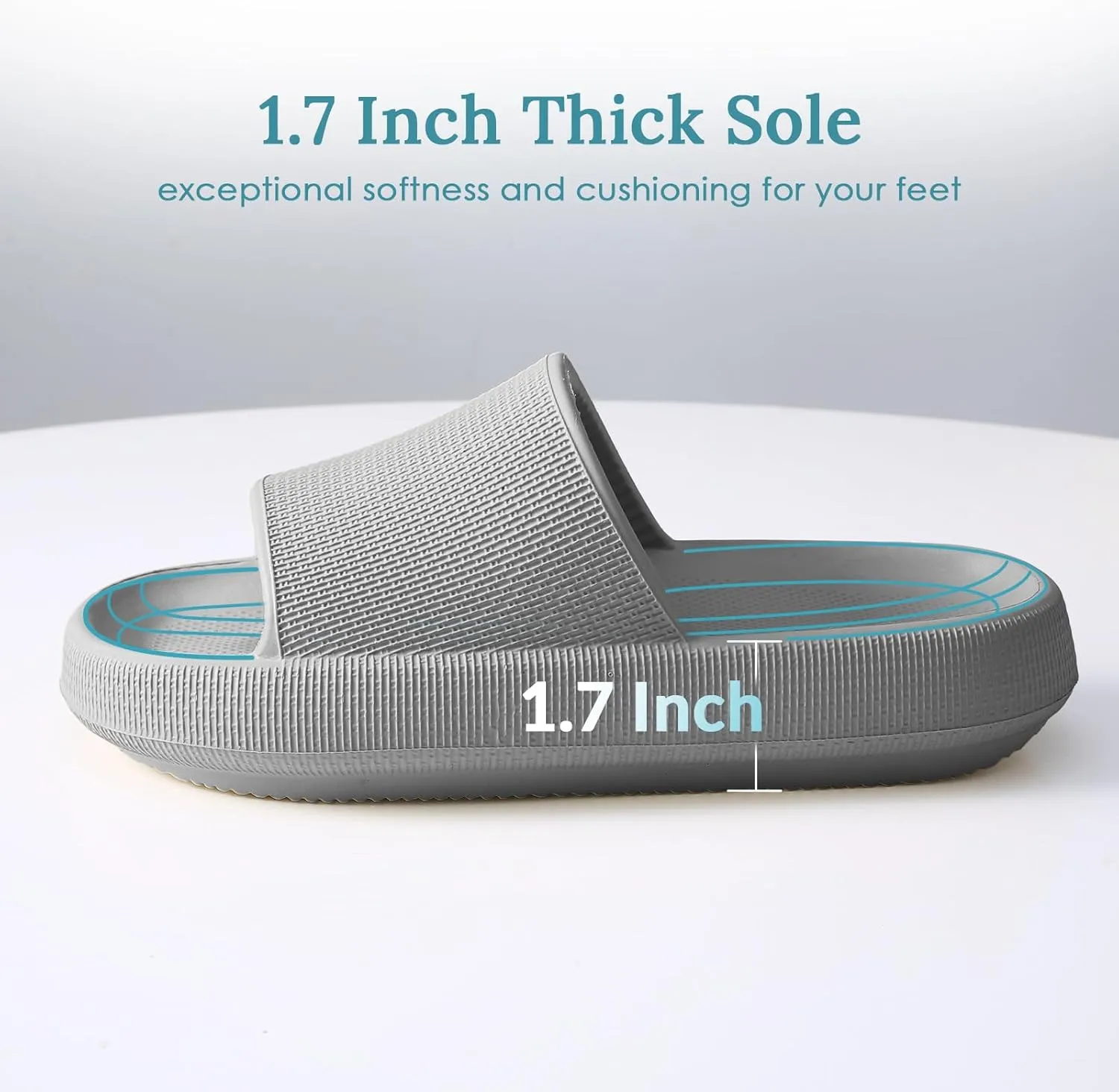 HUXMEYSON Cloud Slippers for Women and Men, Pillow Slippers Super Soft, Thick Sole Slides for Women with Anti-Skid Sole