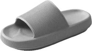 HUXMEYSON Cloud Slippers for Women and Men, Pillow Slippers Super Soft, Thick Sole Slides for Women with Anti-Skid Sole