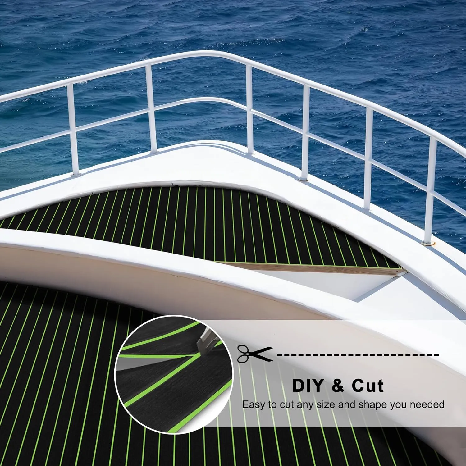 HZshark Boat Flooring EVA Foam Boat Decking Self-Adhesive 6mm Non Slip Marine Floor Teak Boat Carpet Soft Foam Decking for Boat Yacht Kayak Motorboat Golf Cart RV Ramp Golf Cart Cooler Tops