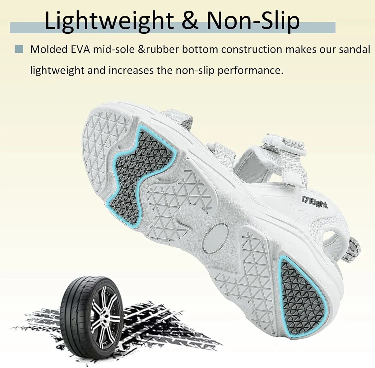 i78 Women’s Sandals LightWeight Comfort Soft Cushioning Footbed Sports Athletic Casual for Outdoor Walking Hiking