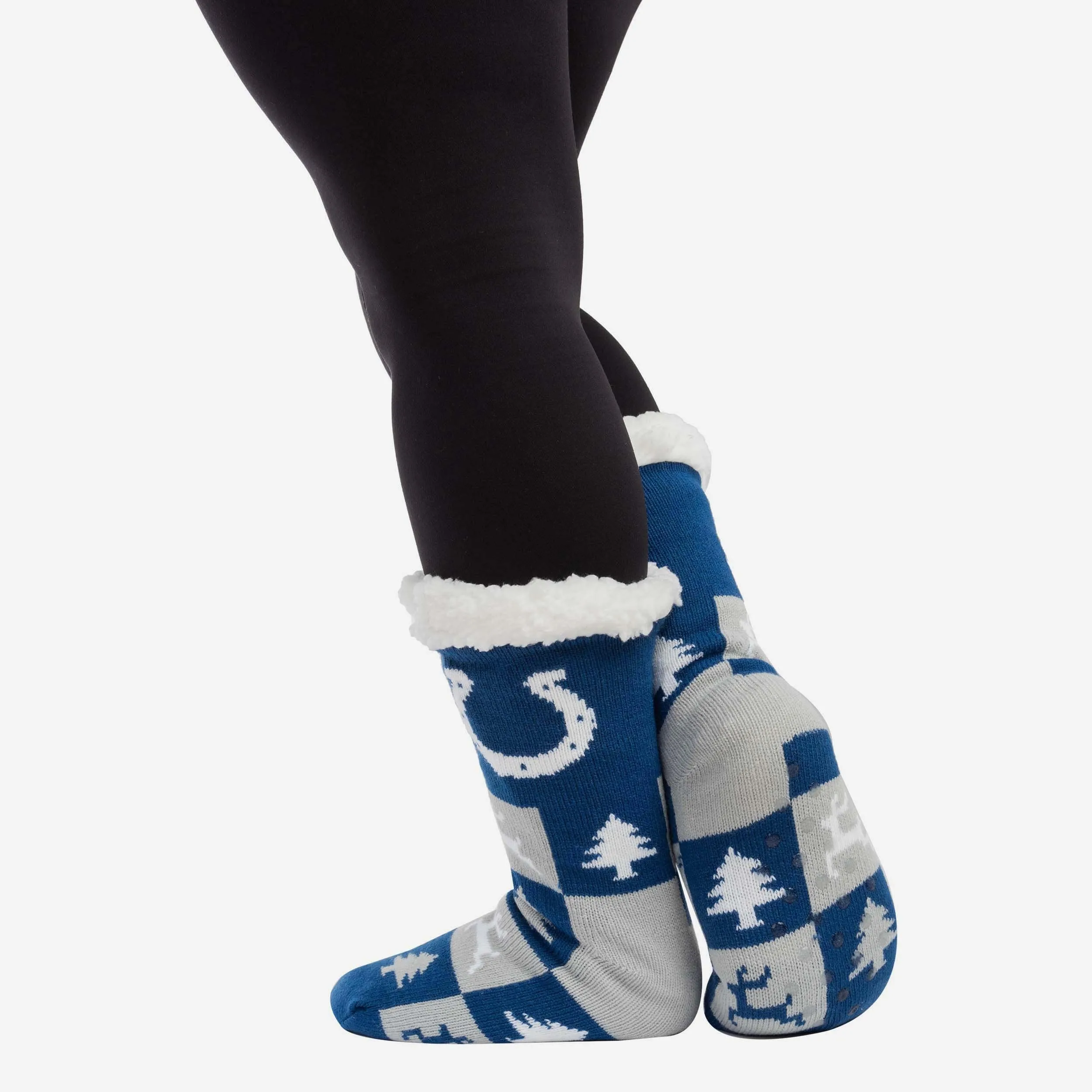 Indianapolis Colts Womens Fan Footy 3 Pack Slipper Socks