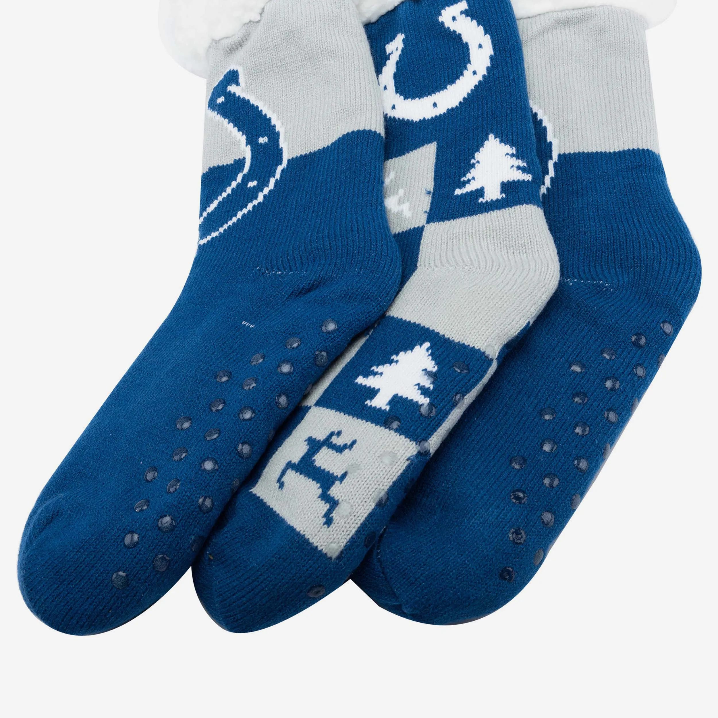 Indianapolis Colts Womens Fan Footy 3 Pack Slipper Socks