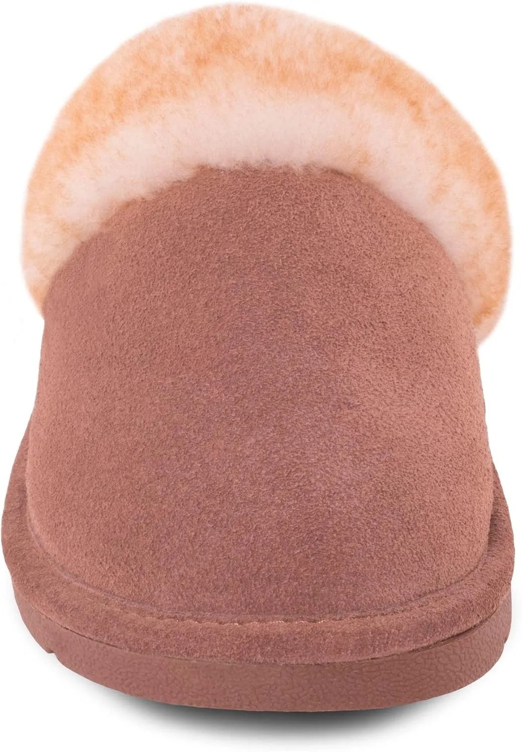 Indoor Outdoor Scuff House Slippers for Women - Genuine Sheepskin Slip-on Slippers