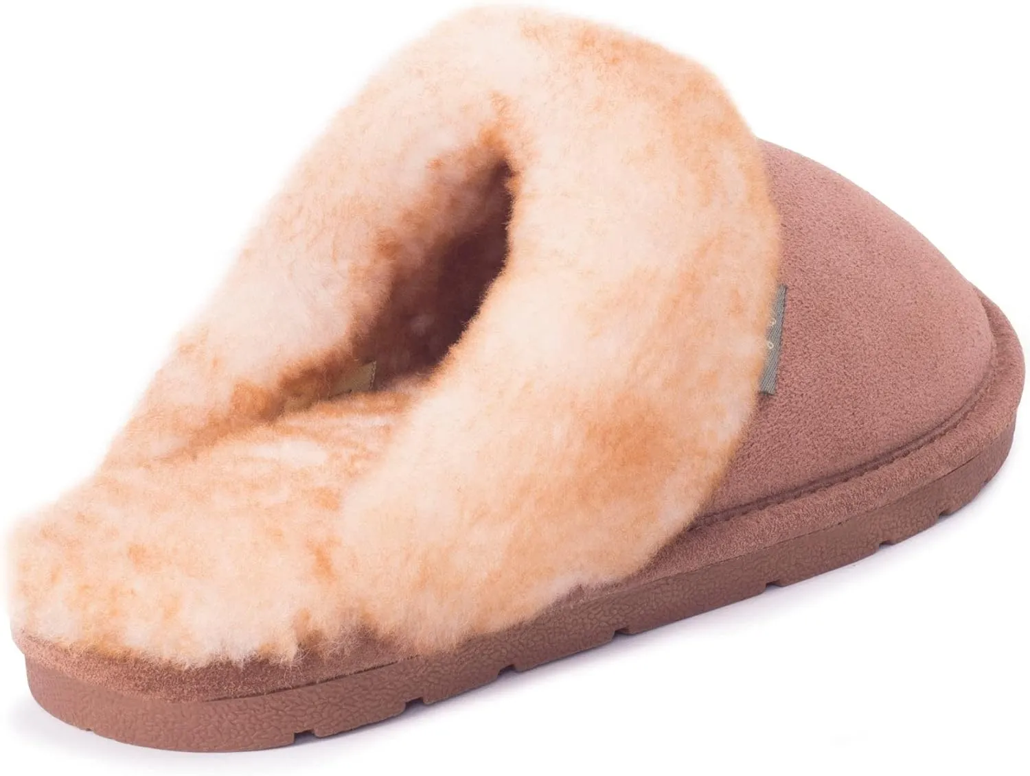 Indoor Outdoor Scuff House Slippers for Women - Genuine Sheepskin Slip-on Slippers