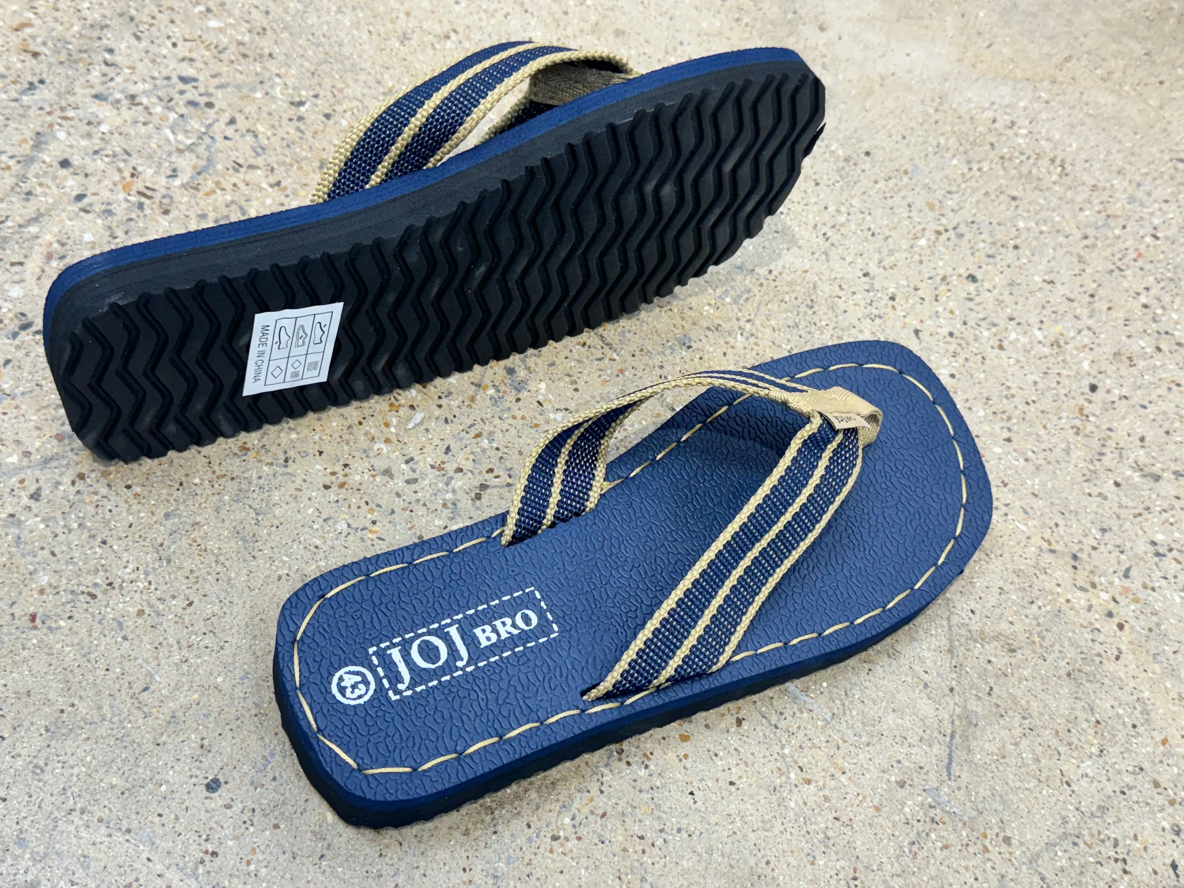 j201 Makly Striped Thong Sandal Flip Flop