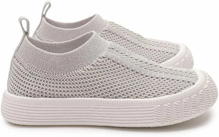 Jack & Lily Comfy Knit Slip-On Sneakers for Babies, Toddlers, and Kids – Lightweight, Non-Slip Rubber Sole Sneakers with Air-Cushioned EVA Insoles – Ideal Walking Shoes for Everyday Fun