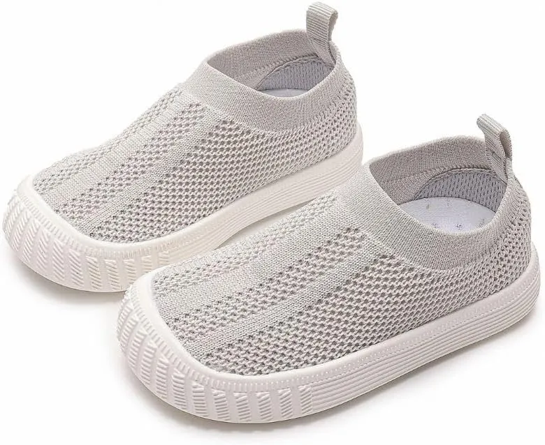 Jack & Lily Comfy Knit Slip-On Sneakers for Babies, Toddlers, and Kids – Lightweight, Non-Slip Rubber Sole Sneakers with Air-Cushioned EVA Insoles – Ideal Walking Shoes for Everyday Fun