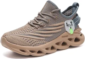 Jakcuz Big Size Mens Slip on Fashion Sneakers Lightweight Breathable Mesh Gym Casual Sport Walking Shoes