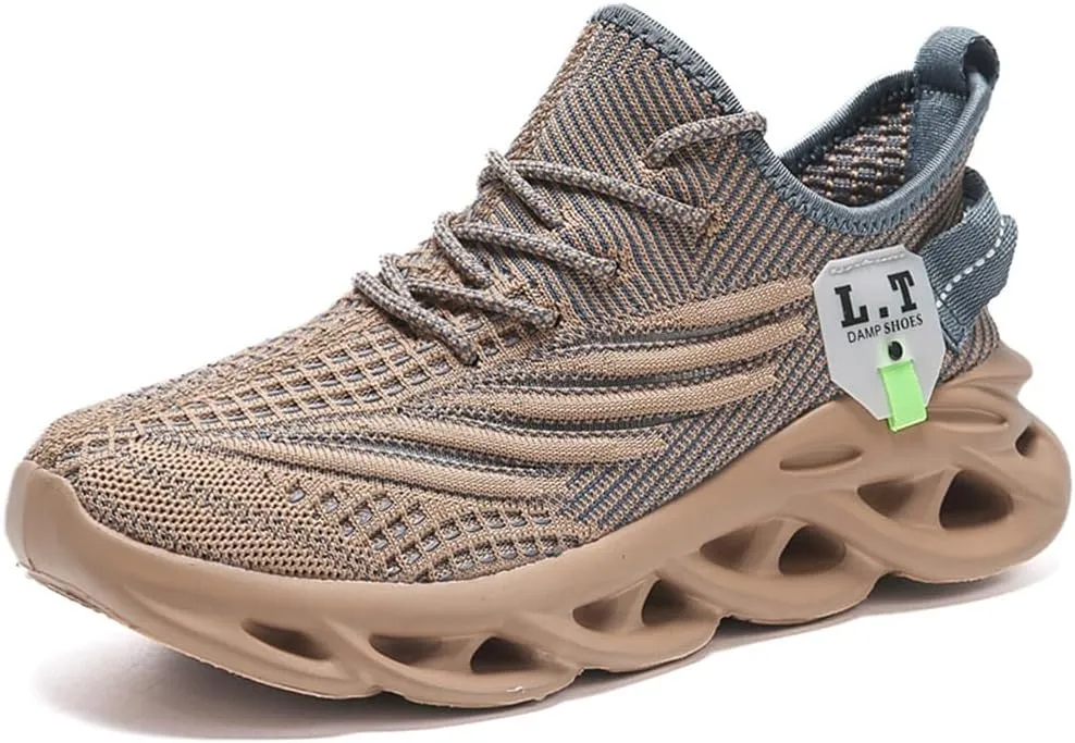 Jakcuz Big Size Mens Slip on Fashion Sneakers Lightweight Breathable Mesh Gym Casual Sport Walking Shoes