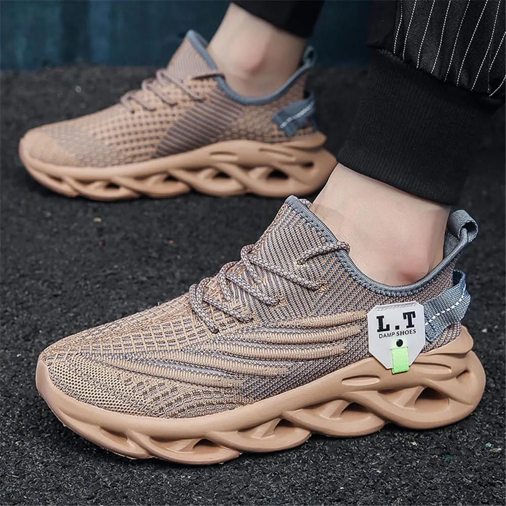 Jakcuz Big Size Mens Slip on Fashion Sneakers Lightweight Breathable Mesh Gym Casual Sport Walking Shoes