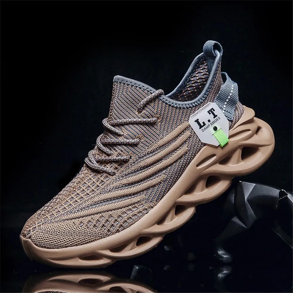 Jakcuz Big Size Mens Slip on Fashion Sneakers Lightweight Breathable Mesh Gym Casual Sport Walking Shoes