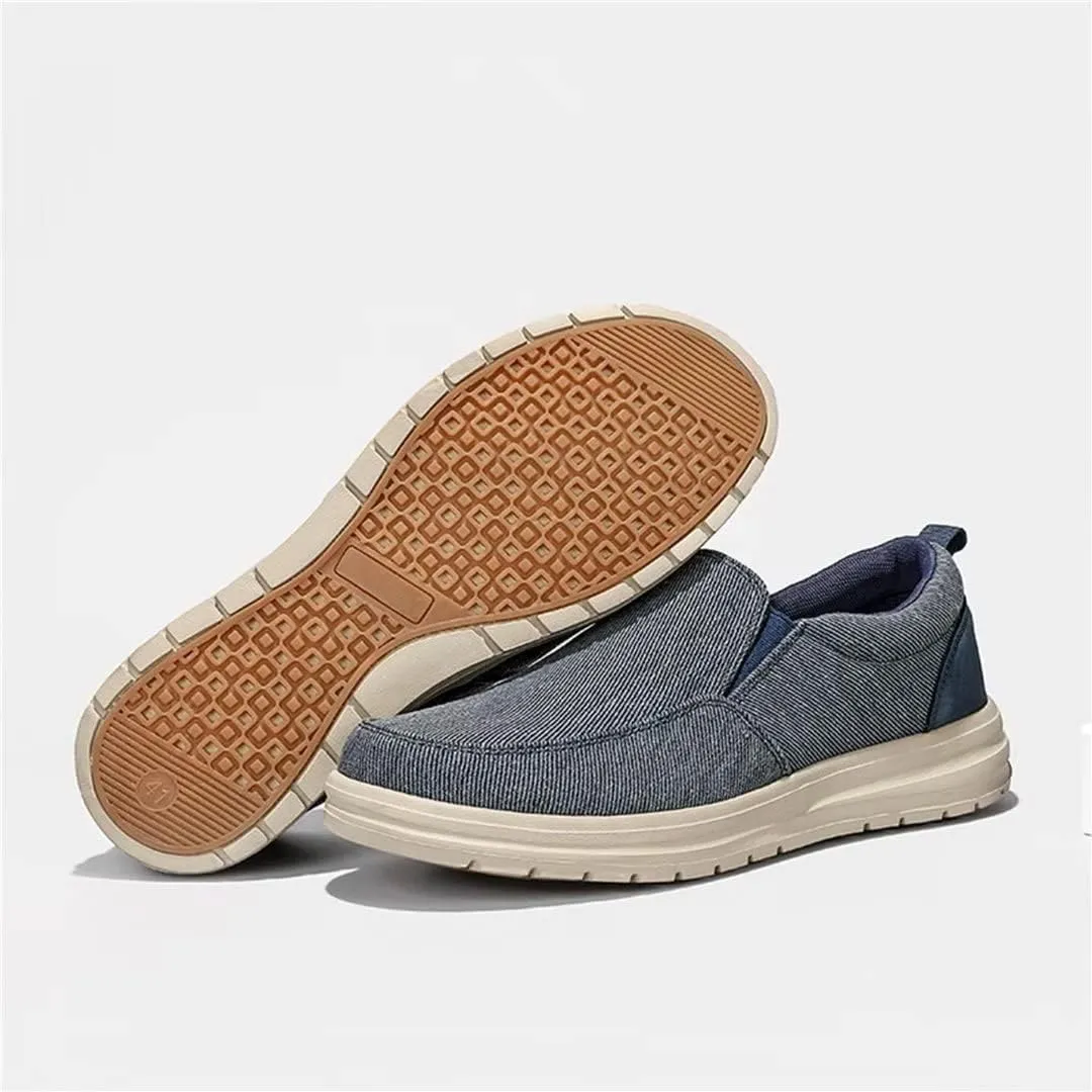 Jakcuz Men's Casual Slip on Loafers Cushion Lightweight Canvas Breathable Walking Driving Shoes
