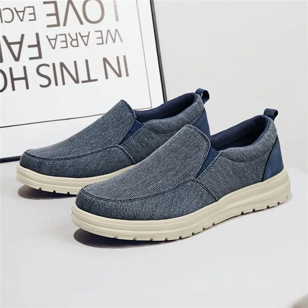 Jakcuz Men's Casual Slip on Loafers Cushion Lightweight Canvas Breathable Walking Driving Shoes
