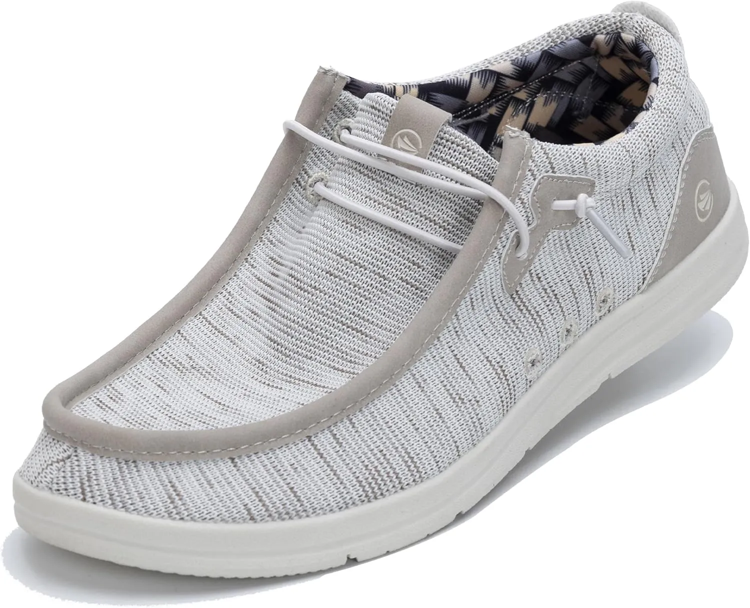 JARLIF Men's Casual Slip-on Loafers Boat Shoes Comfortable Arch Support Width Walking Canvas Shoes US Size 7-13