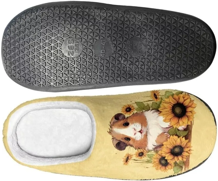 Jeiento Fluffy Winter House Shoes for Women Ladies Closed Toe Slipper Indoor Bedroom Slipper Anti-Skid Rubber Casual Soft Slides Scuff Slippers