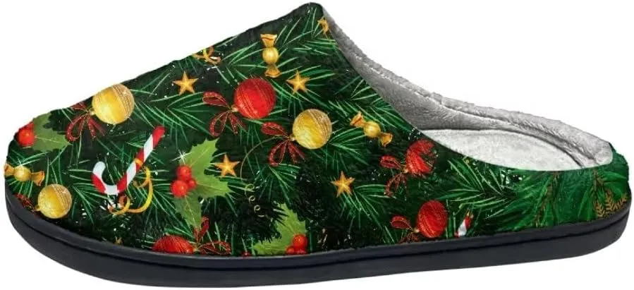 Jeiento Slippers for Women Warm Cotton Memory Foam Scuff Slippers Fuzzy Fluffy Spa Hotel House Home Indoor Slippers for Ladies