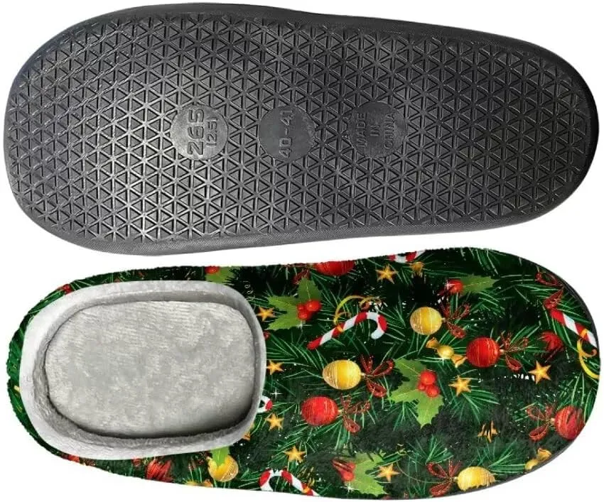 Jeiento Slippers for Women Warm Cotton Memory Foam Scuff Slippers Fuzzy Fluffy Spa Hotel House Home Indoor Slippers for Ladies