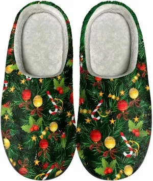 Jeiento Slippers for Women Warm Cotton Memory Foam Scuff Slippers Fuzzy Fluffy Spa Hotel House Home Indoor Slippers for Ladies