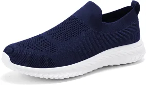JIAFO Womens Athletic Walking Shoes, Women Slip On Shoes Sneakers, Non Slip Running Shoes for Women, Laceless Casual Breathable Lightweight Mesh Knit