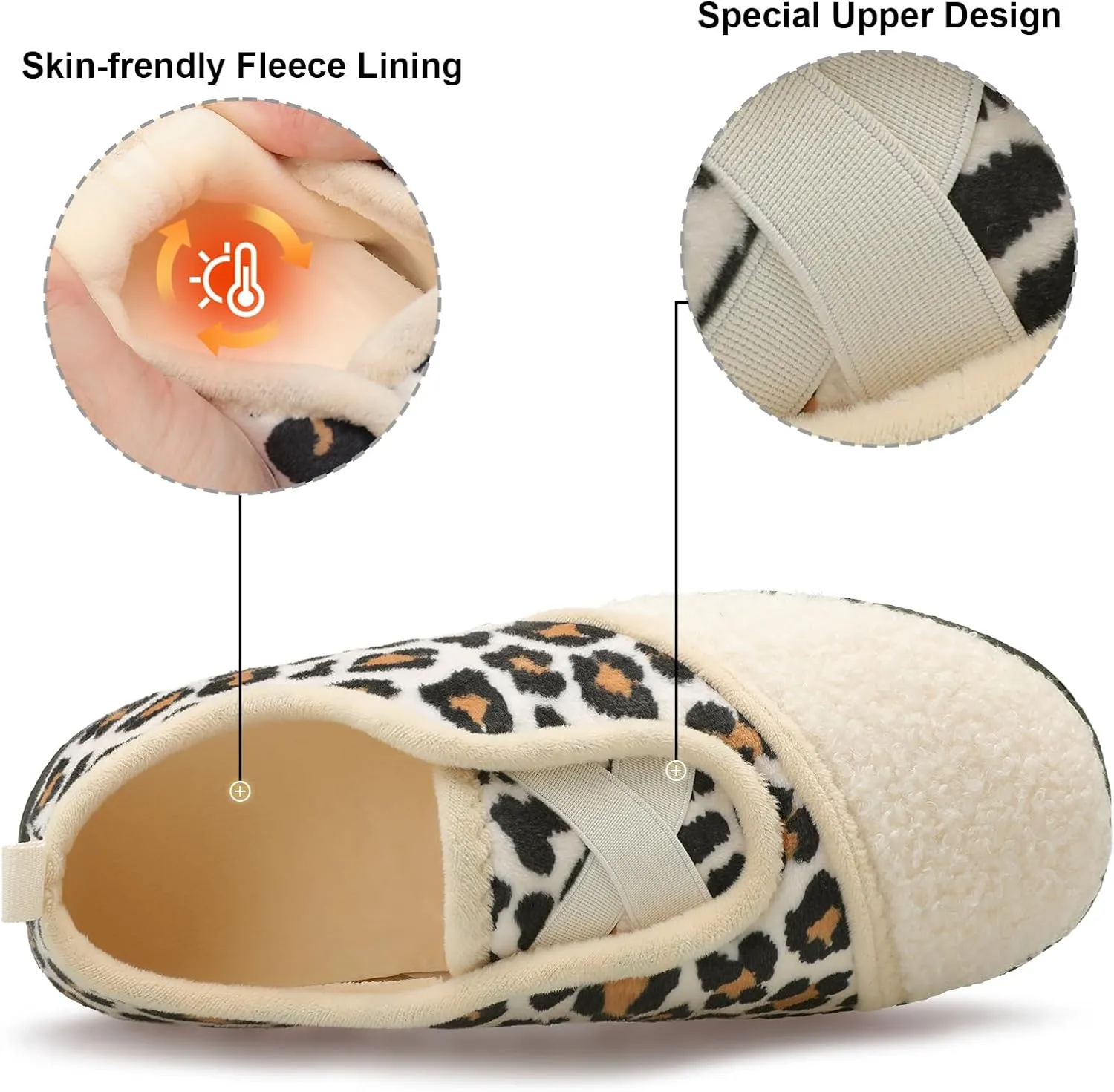 JIASUQI Womens Slippers Fuzzy Slip-on House Shoes Indoor Outdoor Slippers for Women