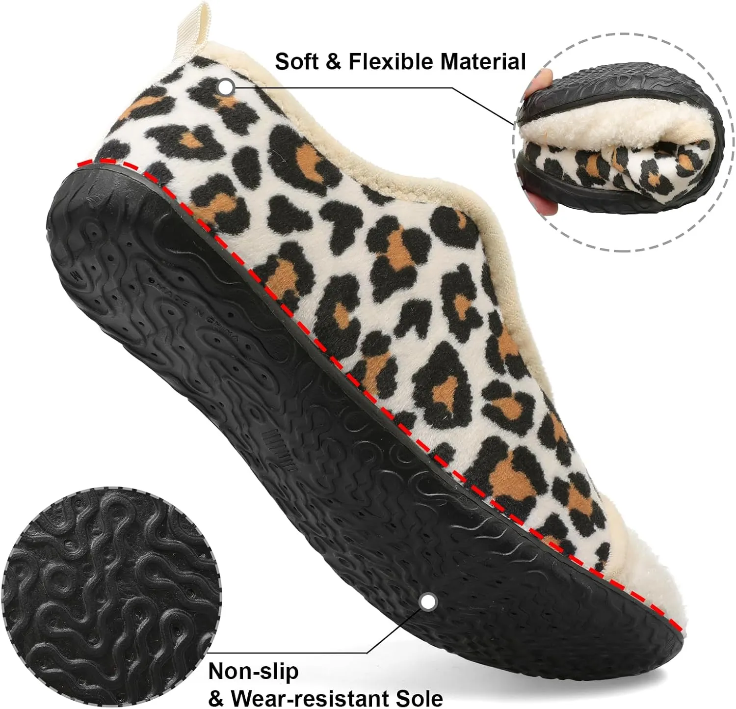 JIASUQI Womens Slippers Fuzzy Slip-on House Shoes Indoor Outdoor Slippers for Women