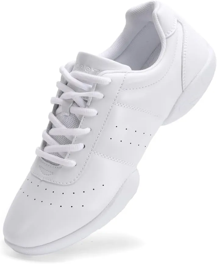 JITUUE Women Cheerleading Dance Shoes Fashion Trainers Sneakers Lace Up Gym Athletic Sport Training Shoes for Girls