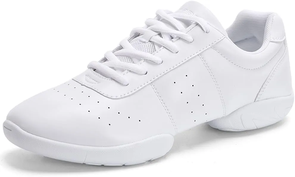 JITUUE Women Cheerleading Dance Shoes Fashion Trainers Sneakers Lace Up Gym Athletic Sport Training Shoes for Girls
