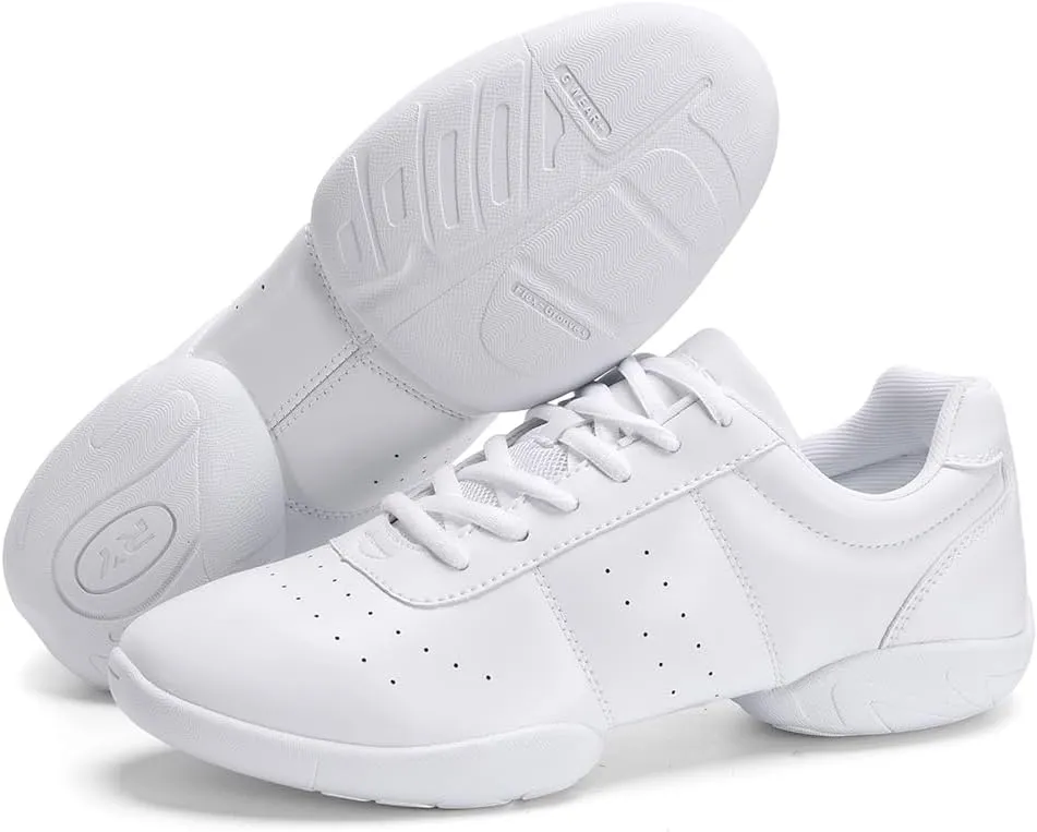 JITUUE Women Cheerleading Dance Shoes Fashion Trainers Sneakers Lace Up Gym Athletic Sport Training Shoes for Girls