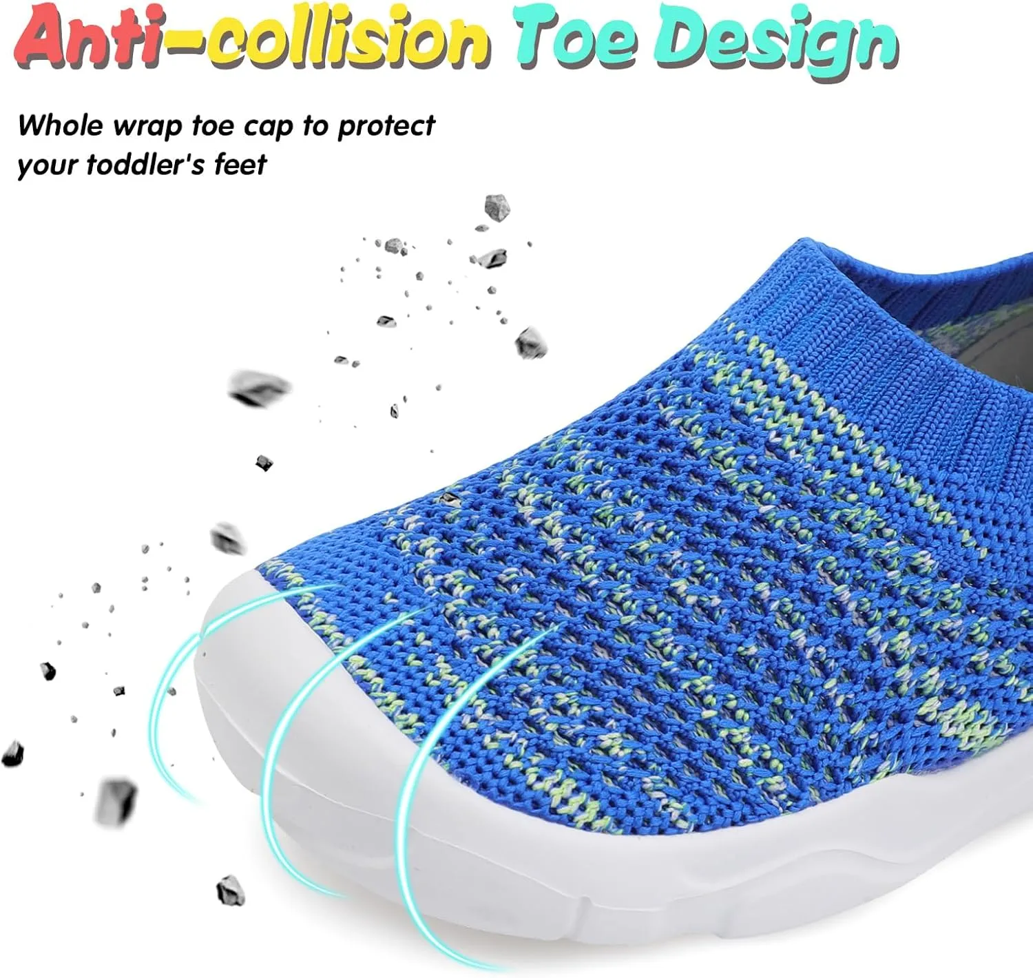 JOINFREE Toddler Boys Girls Sneaker Slip On Shoes Kids Lightweight Breathable Walking Shoes