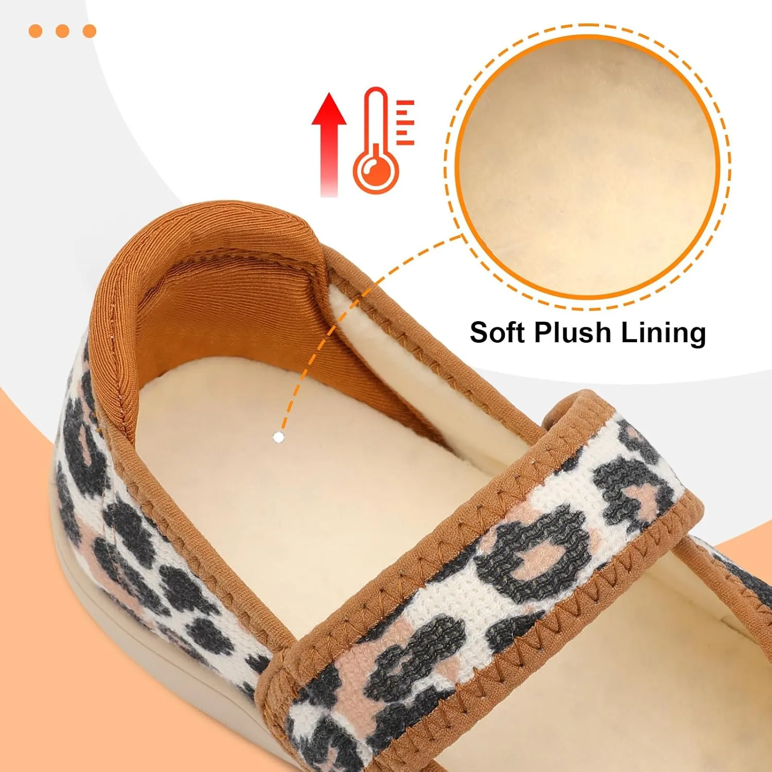 JOINFREE Womens Wide Diabetic Slippers Adjustable Comfort House Shoes Extra Wide Width Edema Swollen Arthritis Bedroom Slipper Indoor Outdoor