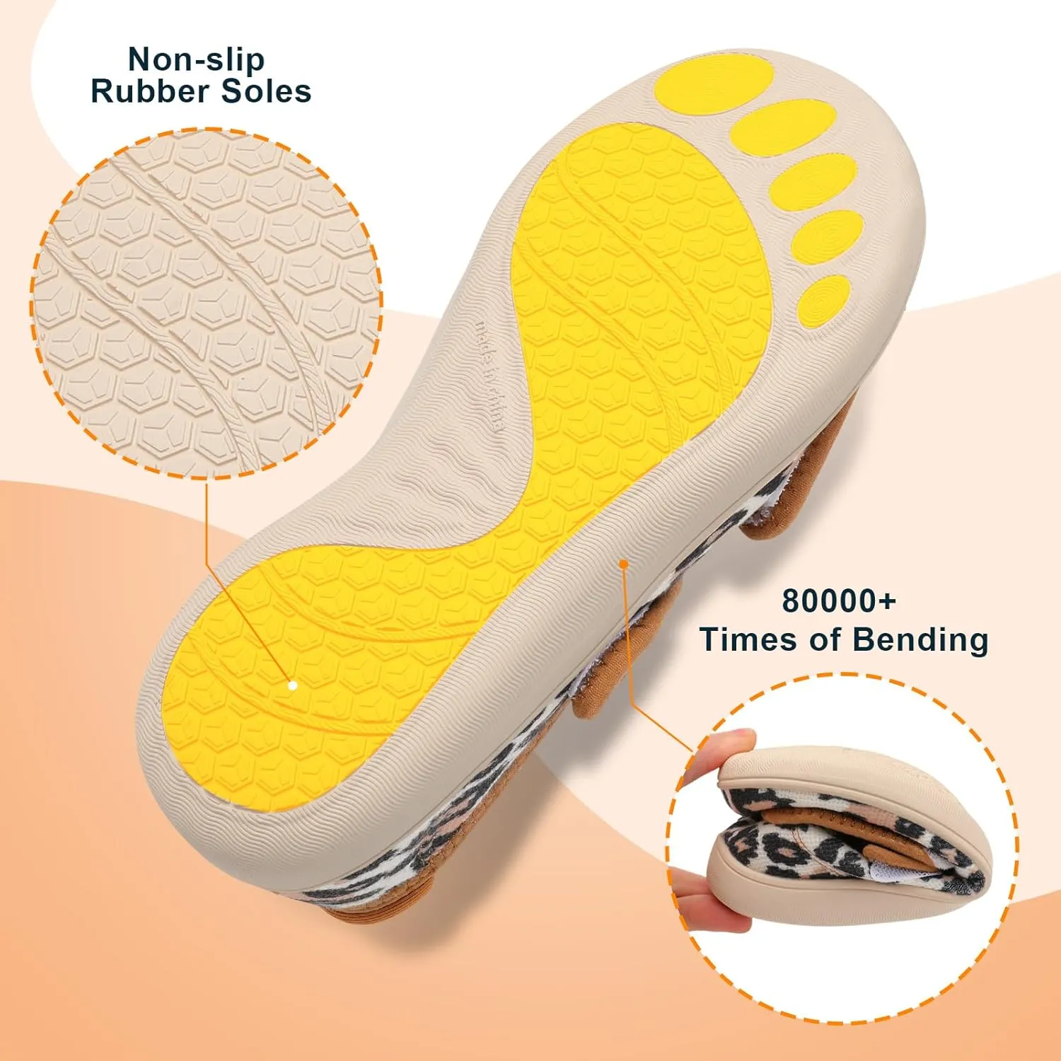 JOINFREE Womens Wide Diabetic Slippers Adjustable Comfort House Shoes Extra Wide Width Edema Swollen Arthritis Bedroom Slipper Indoor Outdoor
