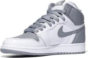 Jordan Boy's Air 1 Retro High OG (Big Kid) Stealth/White 5.5 Big Kid M