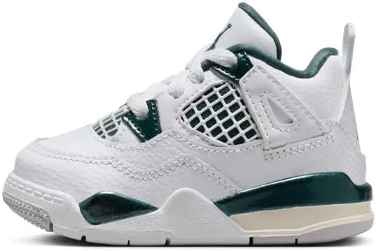 Jordan Toddler's 4 Retro White/Oxidized Green-White (BQ7670 103) - Size 4c