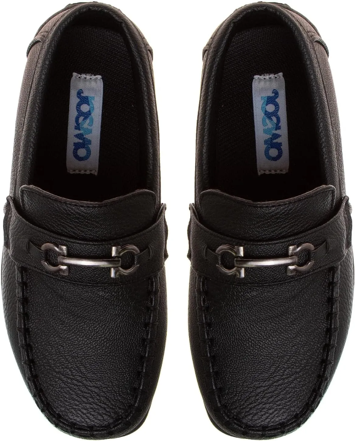 Josmo Boys’ Shoes – Casual Leatherette Moccasin Driving Loafers (Size: 5T-5 Big Kid)