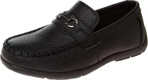 Josmo Boys’ Shoes – Casual Leatherette Moccasin Driving Loafers (Size: 5T-5 Big Kid)