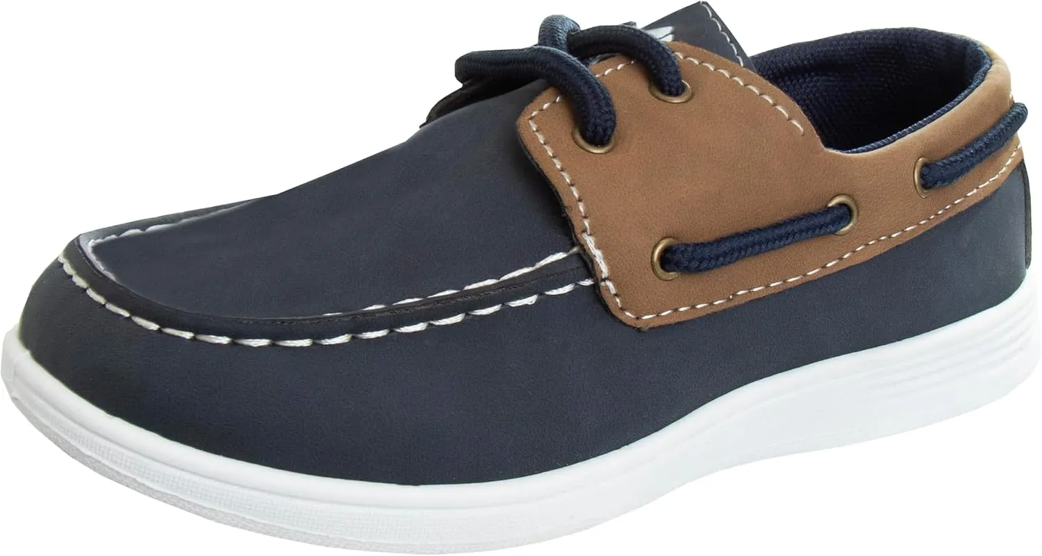 Josmo Kids Moccasin Loafers Boat Shoe for Boys Slipon Casual Dress Shoes (Sizes: 12-13 Little Kid / 1-4 Big Kid)