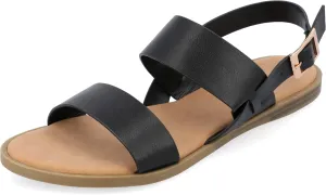 Journee Womens and Lavine Multi Strap Flat Sandals