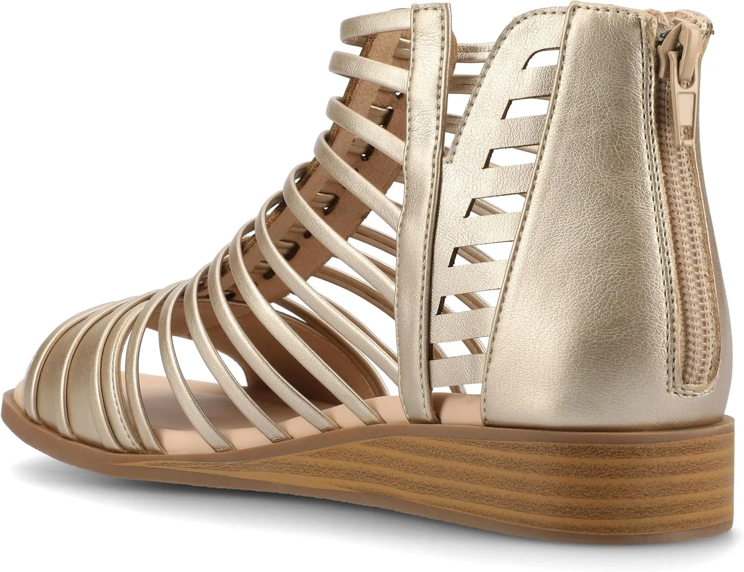 Journee Women's Comfort Foam Delilah Sliver Wedge Sandals