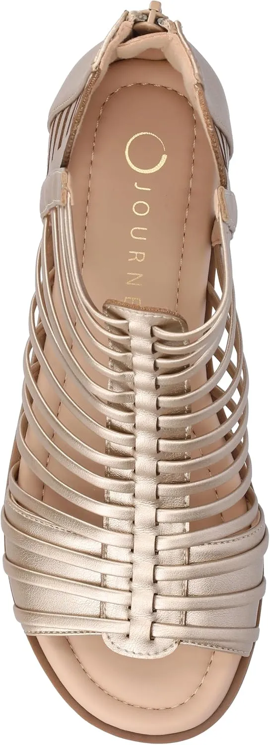 Journee Women's Comfort Foam Delilah Sliver Wedge Sandals